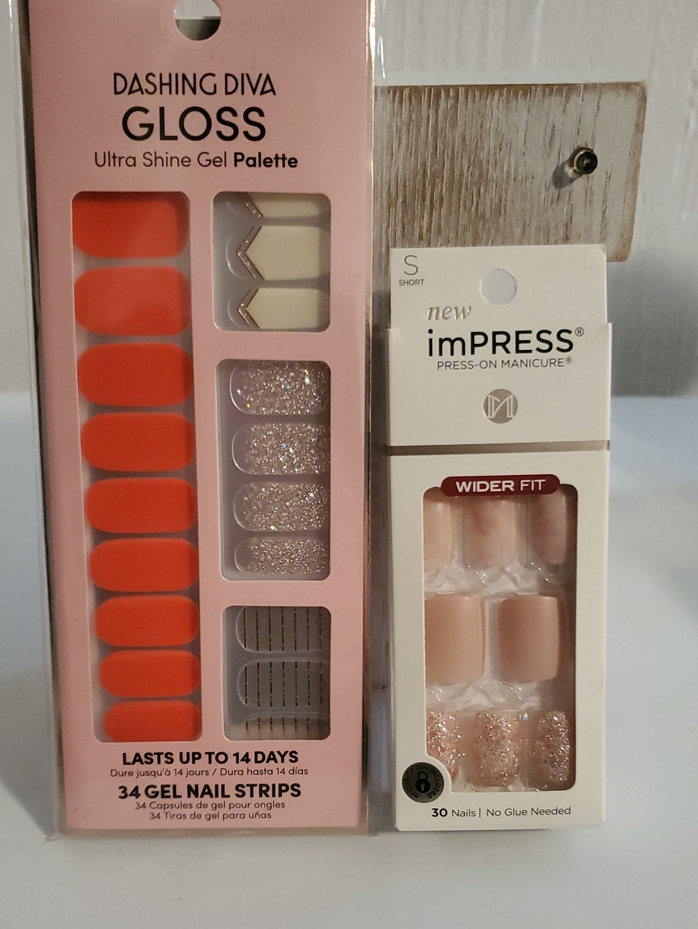 imPRESS Press-On Manicure Nude & Rose Gold Glitter